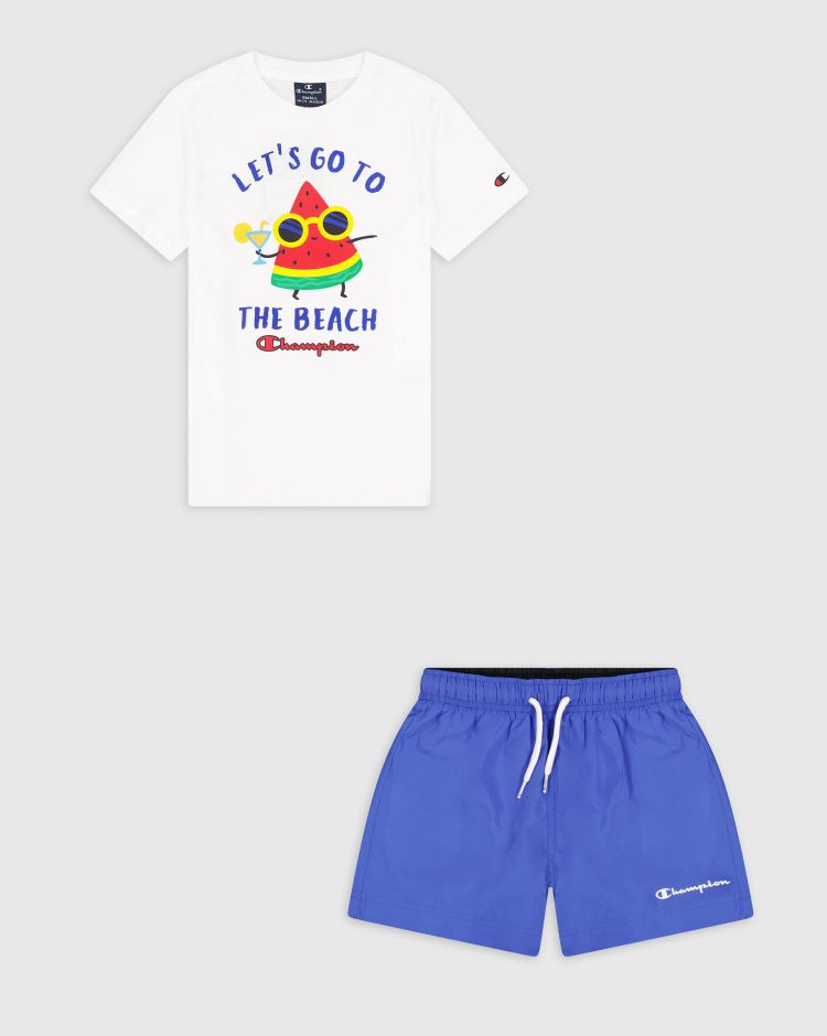 Champion Set estivo stampato Bianco Bambino