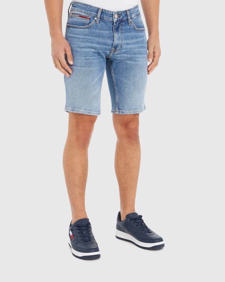 Tommy Hilfiger Shorts Scanton Slim Fit In Denim Blu Uomo