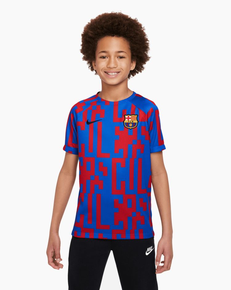 Nike Barcellona T-Shirt Prematch 2022/2023 Blu Bambino