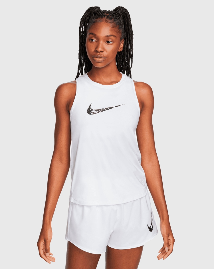Nike One Swoosh Canotta da Running Dri-FIT  Bianco Donna