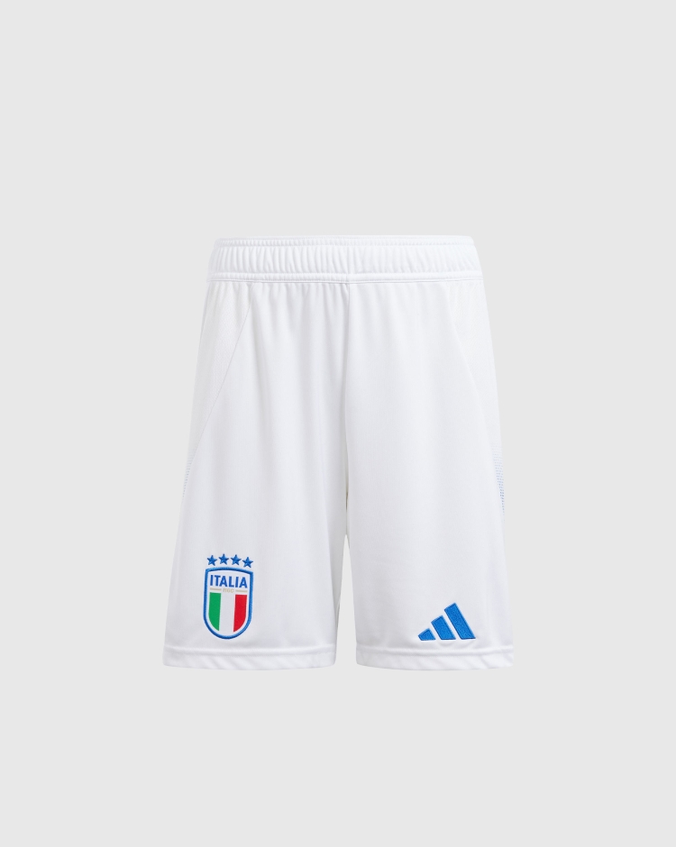 Adidas Pantaloncino Home Italia 2024 Bianco Bambino
