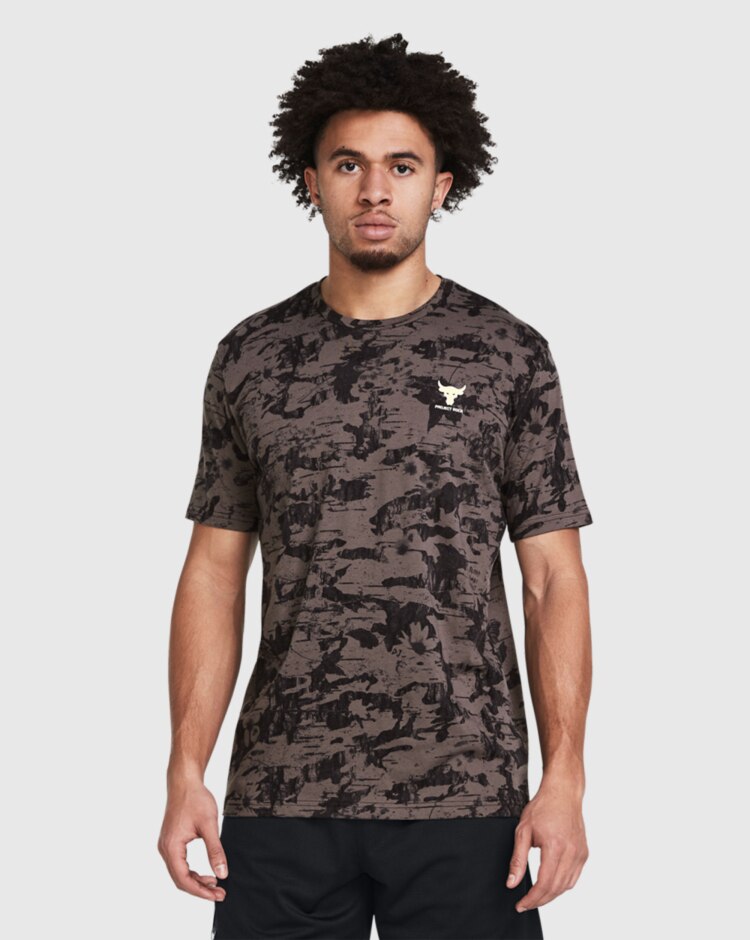 Under Armour Maglia a maniche corte Project Rock Payoff Printed Graphic Marrone Uomo