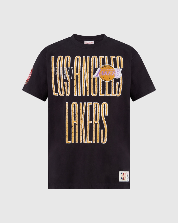 Mitchell&Ness NBA T-Shirt 2.0 Los Angeles Lakers Nero Uomo