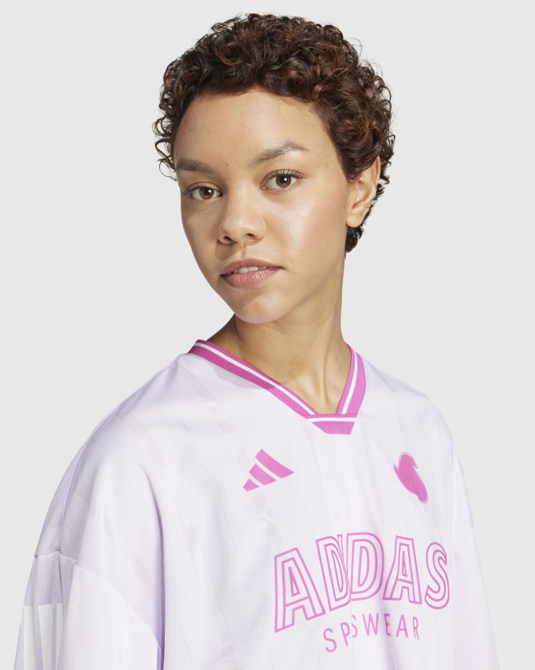 T-Shirt Crop Oversized in Jersey Rosa Donna
