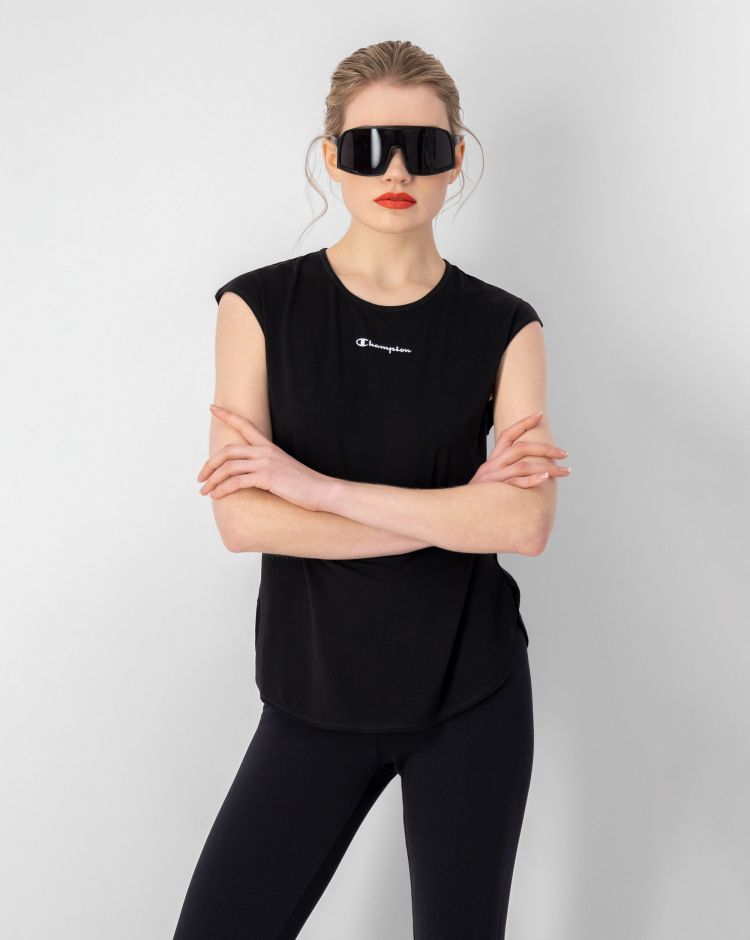 Champion T-shir quick-dry Nero Donna