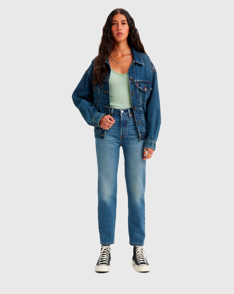 Levi's Jeans 501 Crop Blu Donna