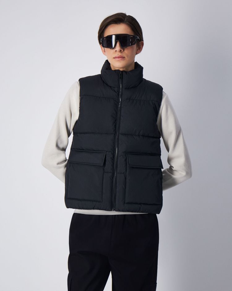 Champion Giacca Smanicata Outdoor Polyfilled Nero Donna