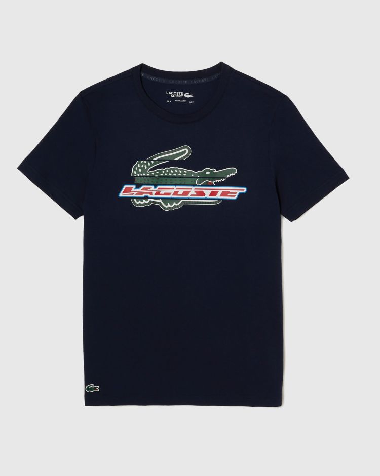 Lacoste T-shirt da uomo regular fit in cotone biologico Blu Uomo