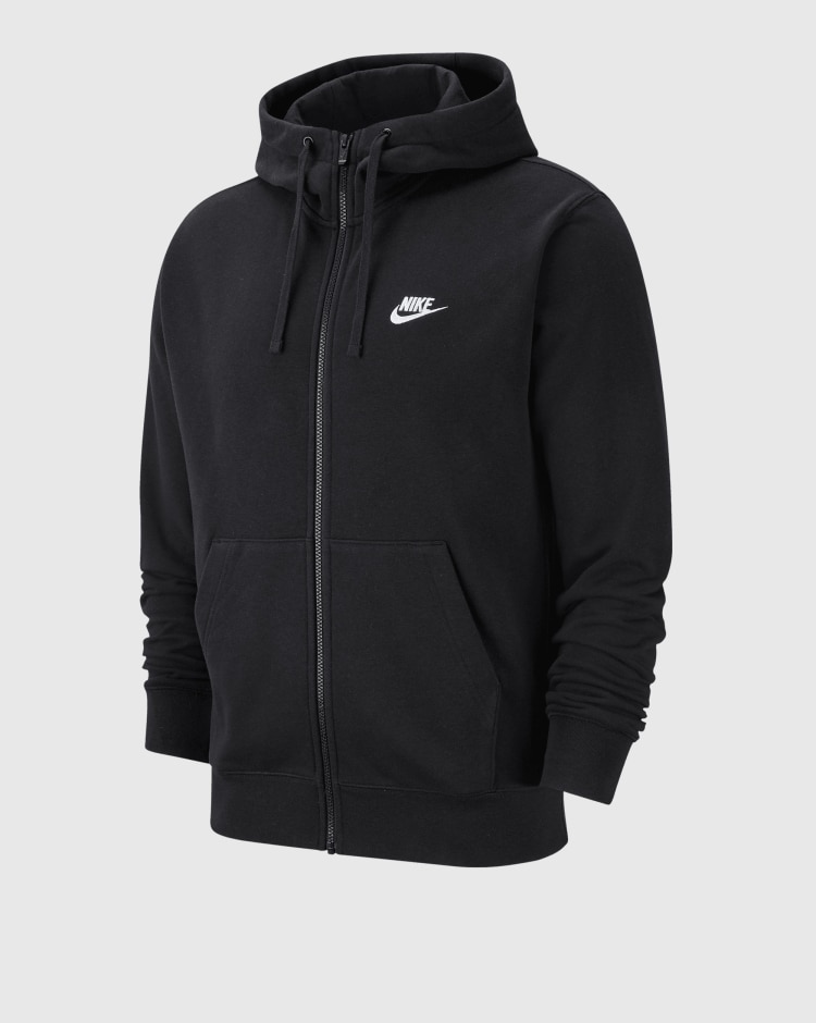 Nike Felpa Full Zip Con Cappuccio Nero Uomo