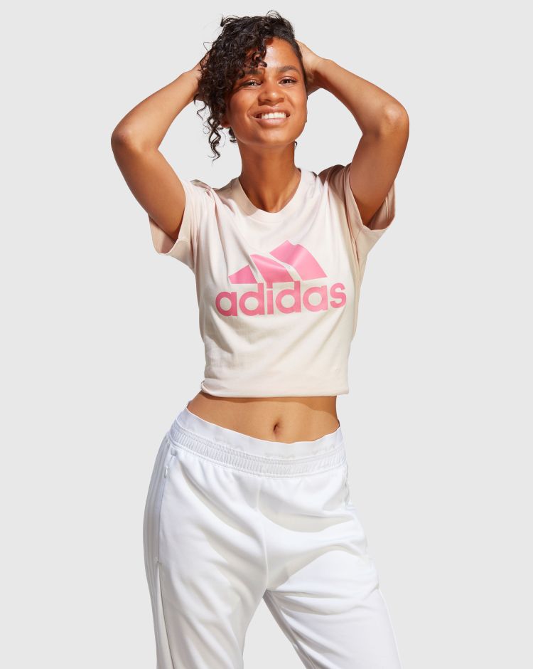 Adidas T-shirt LOUNGEWEAR Essentials Logo Marrone Donna