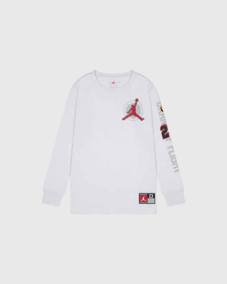 Nike Jordan T-Shirt Gym 23 Brand of Flight Bianco Bambino