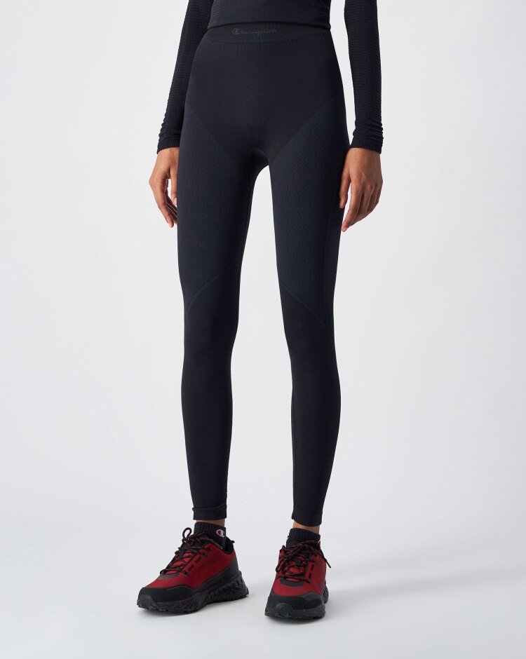 Champion Leggings Termici Senza Cuciture Nero Donna