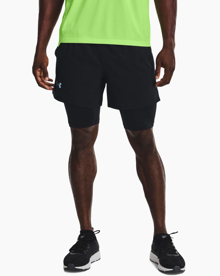 Under Armour Launch Sw 5 2 in 1 Short Nero Uomo