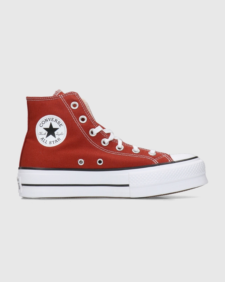 Converse Chuck Taylor All Star Lift Hi Canvas Rosso Donna