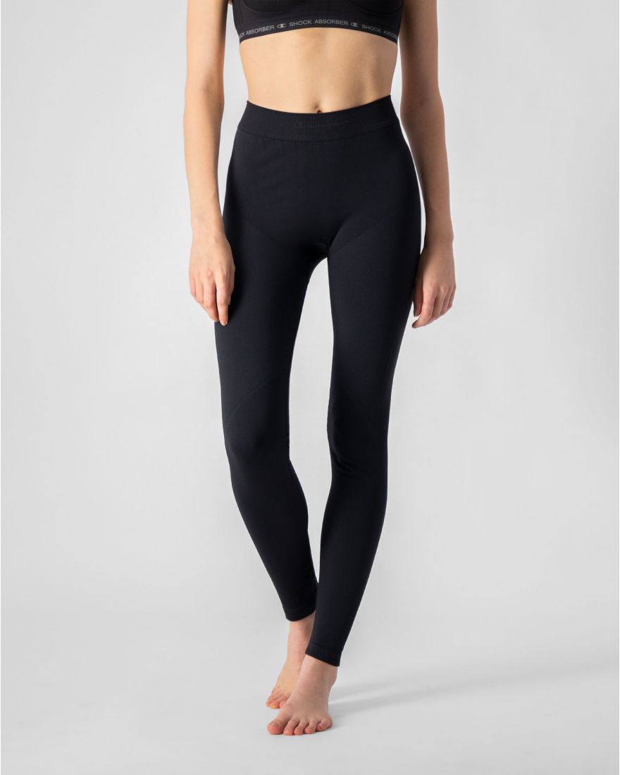 Champion Leggings Termici Senza Cuciture Nero Donna Nero