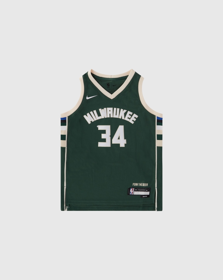 Nike NBA Canotta Basket Milwaukee Bucks Giannīs Antetokounmpo Verde Bambino