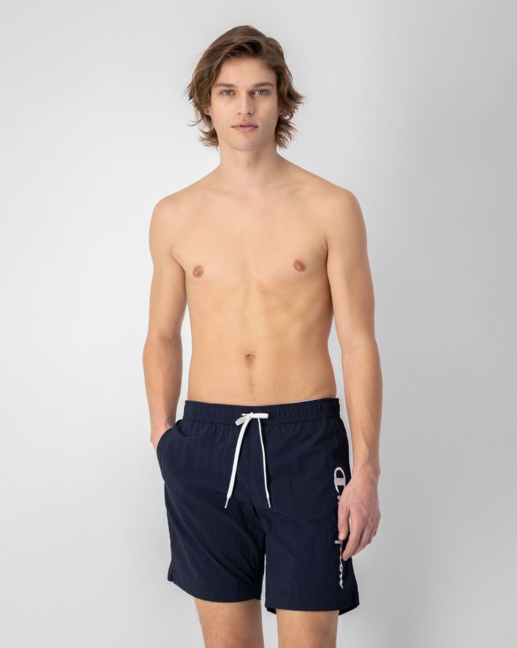 Champion Costume Con Big Logo Sulla Coscia Blu Uomo