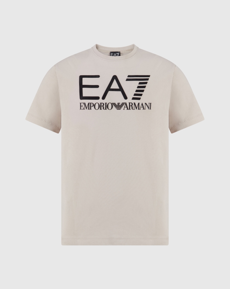 Emporio Armani EA7 T-Shirt Train Logo Series Grigio Uomo