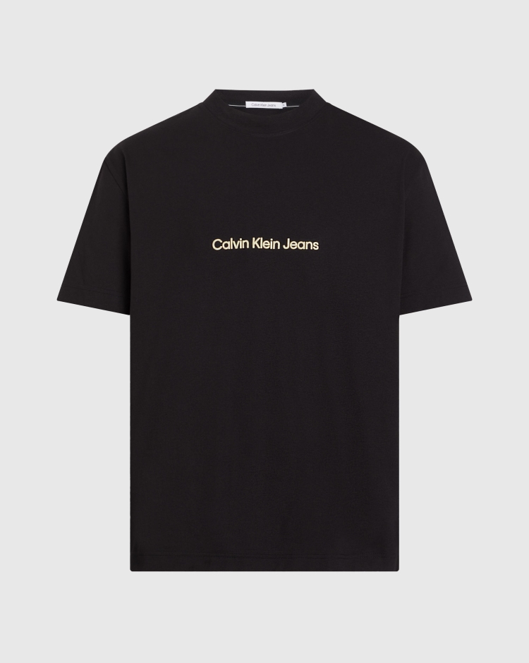 Calvin Klein T-Shirt Con Logo Posteriore Taglio Relaxed Nero Uomo