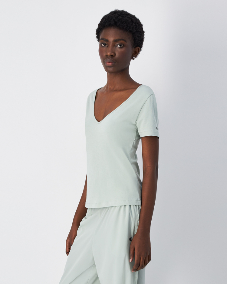 T-Shirt Manica Corta C-Tech Verde Donna