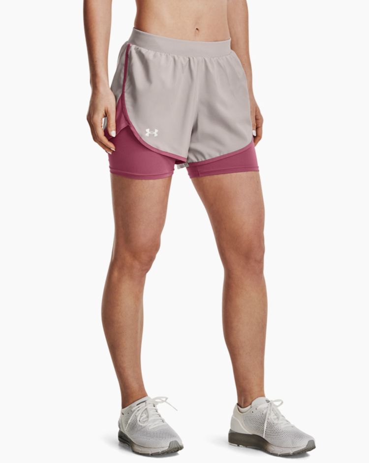 Under Armour Fly By Elite 2 in 1 Short Grigio Donna