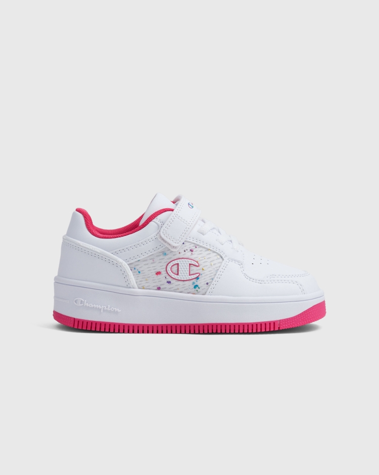 Champion Rebound Platform Abstract Bianco Bambina