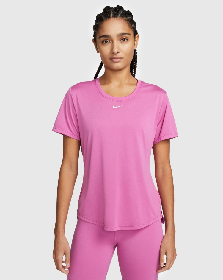 Nike T-Shirt One Dri-FIT Girocollo Rosa Donna