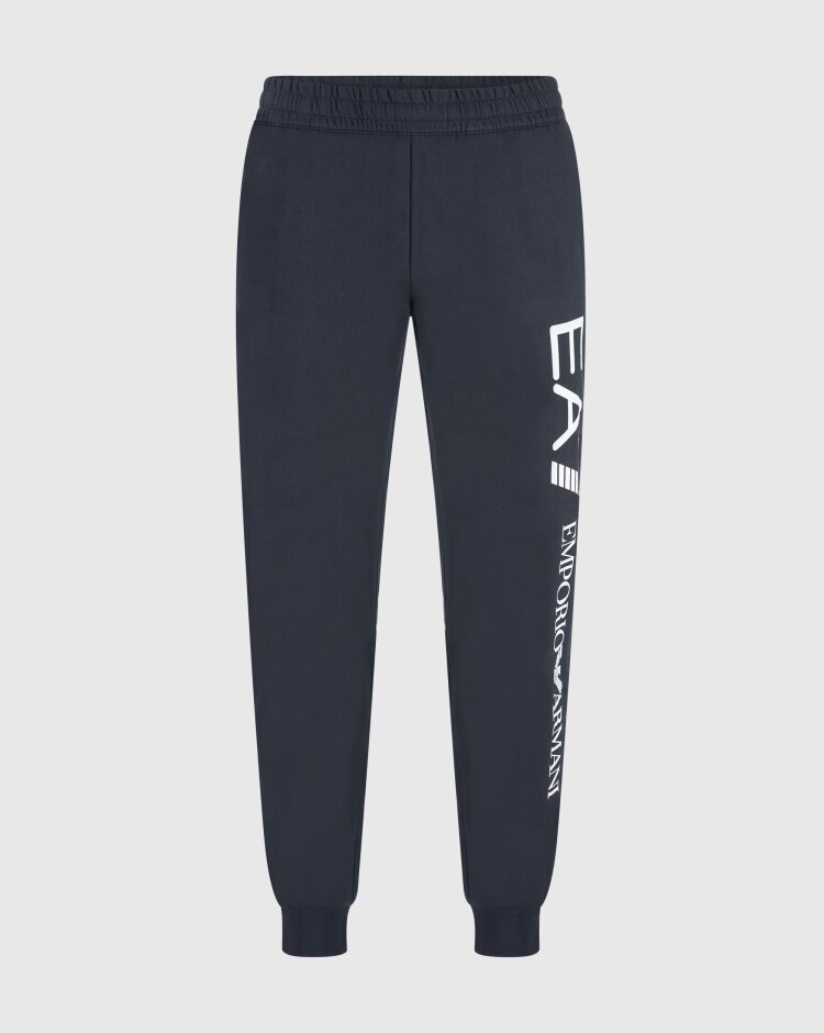 Emporio Armani EA7 Pantaloni joggers Logo Series in cotone Blu Uomo