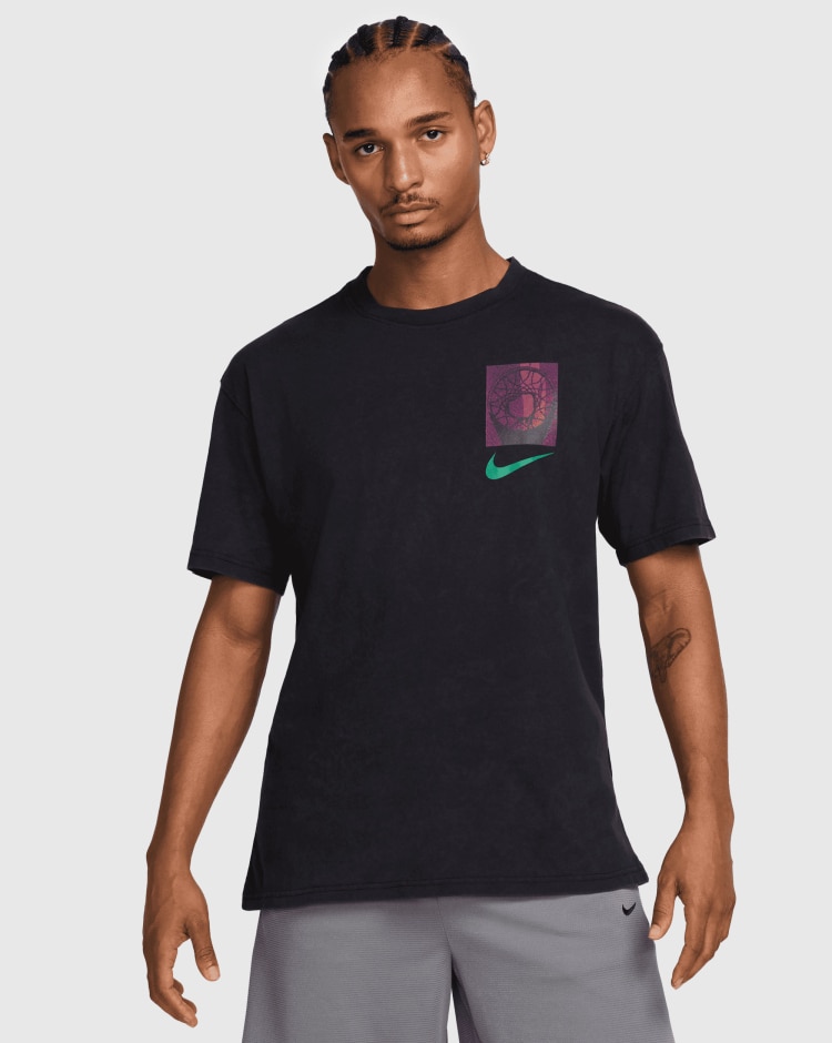 T-Shirt da Basket Max90 Nero Uomo