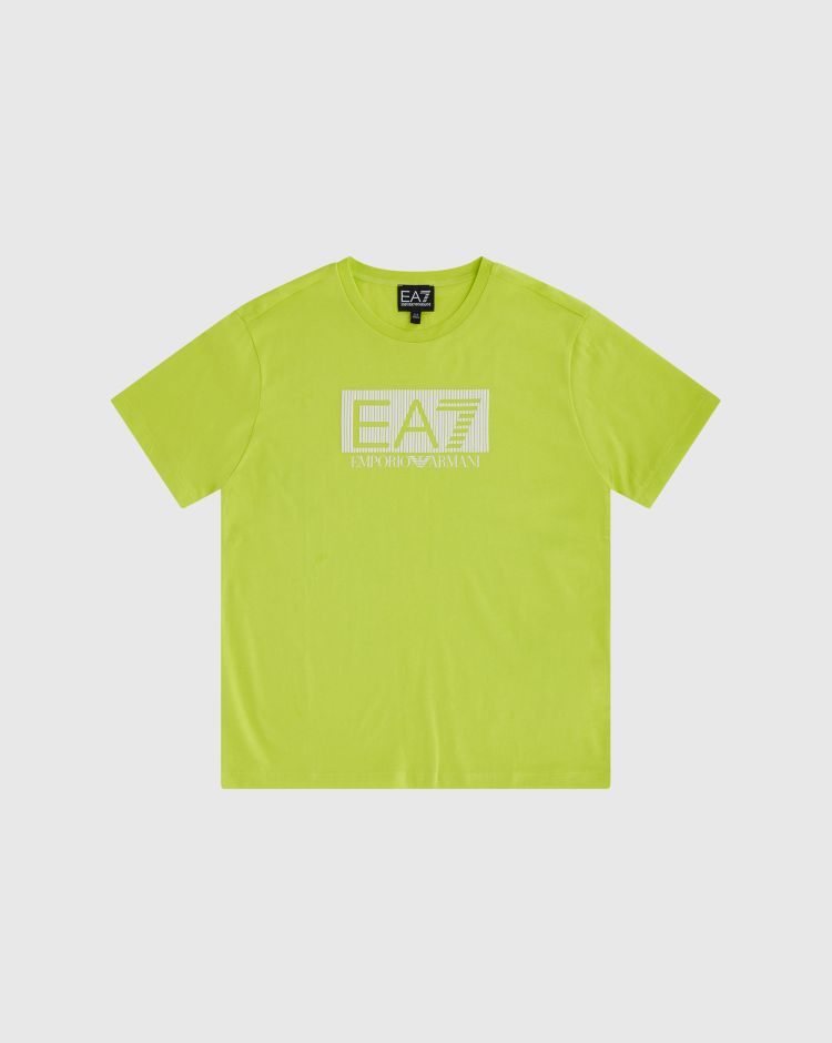 Emporio Armani EA7 T-Shirt Girocollo Train Visibility Verde Bambino