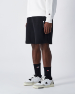 Shorts French Terry con logo piccolo Nero Uomo
