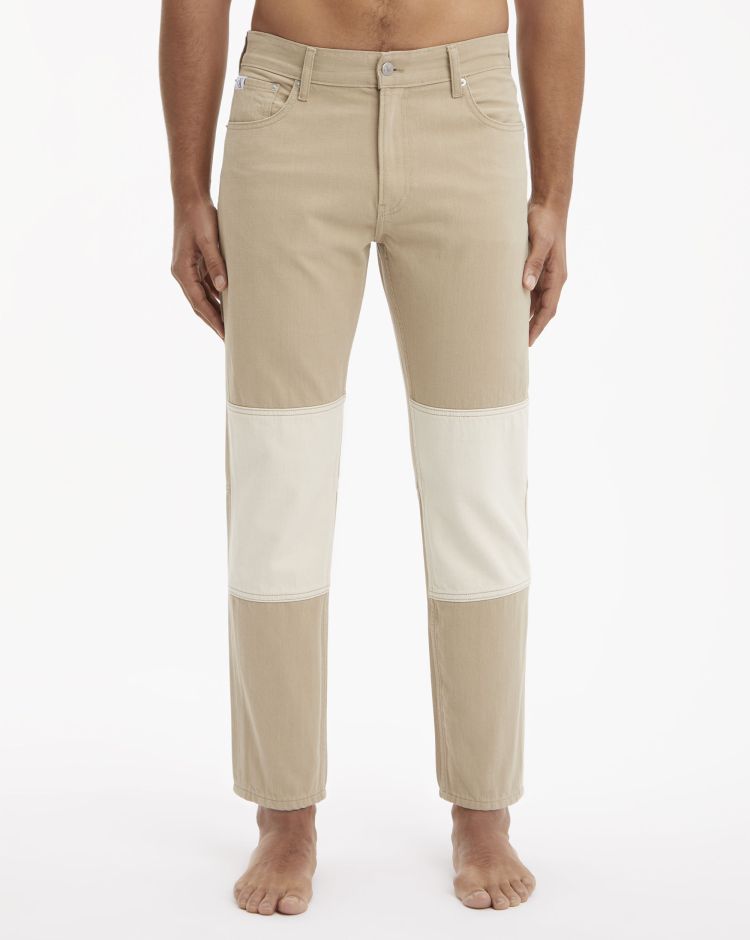 Calvin Klein Dad Jeans Bicolore Beige Uomo