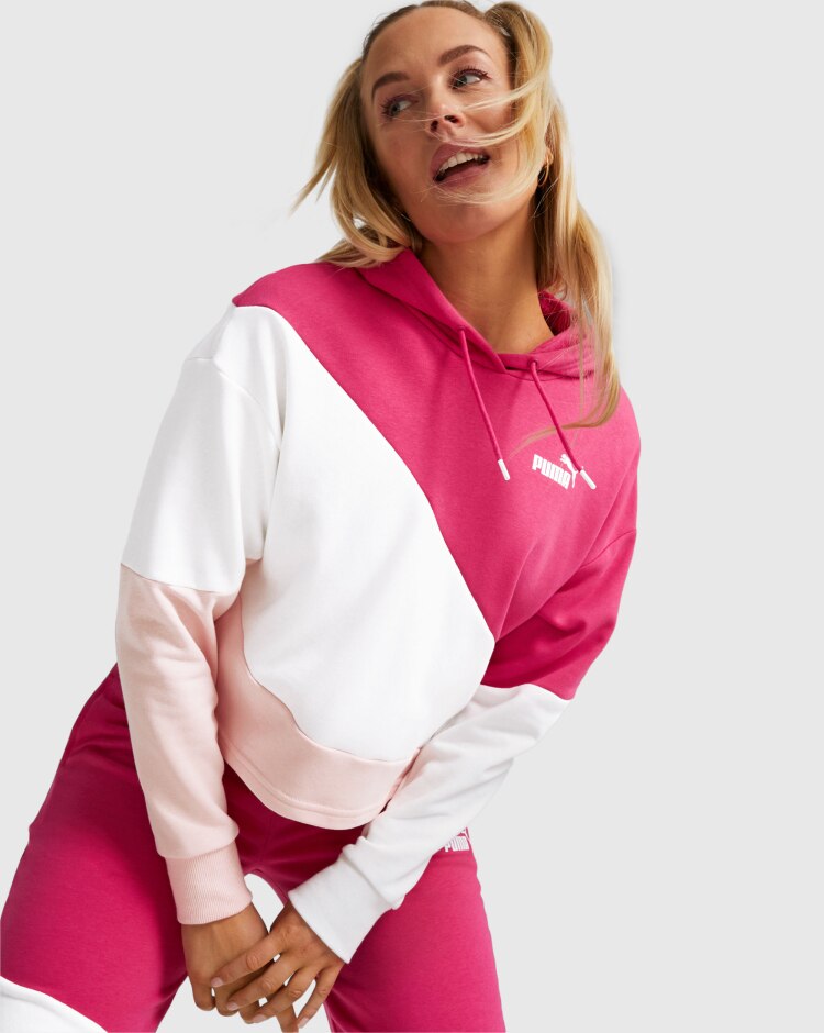 Puma Felpa Con Cappuccio Power Cat Rosa Donna