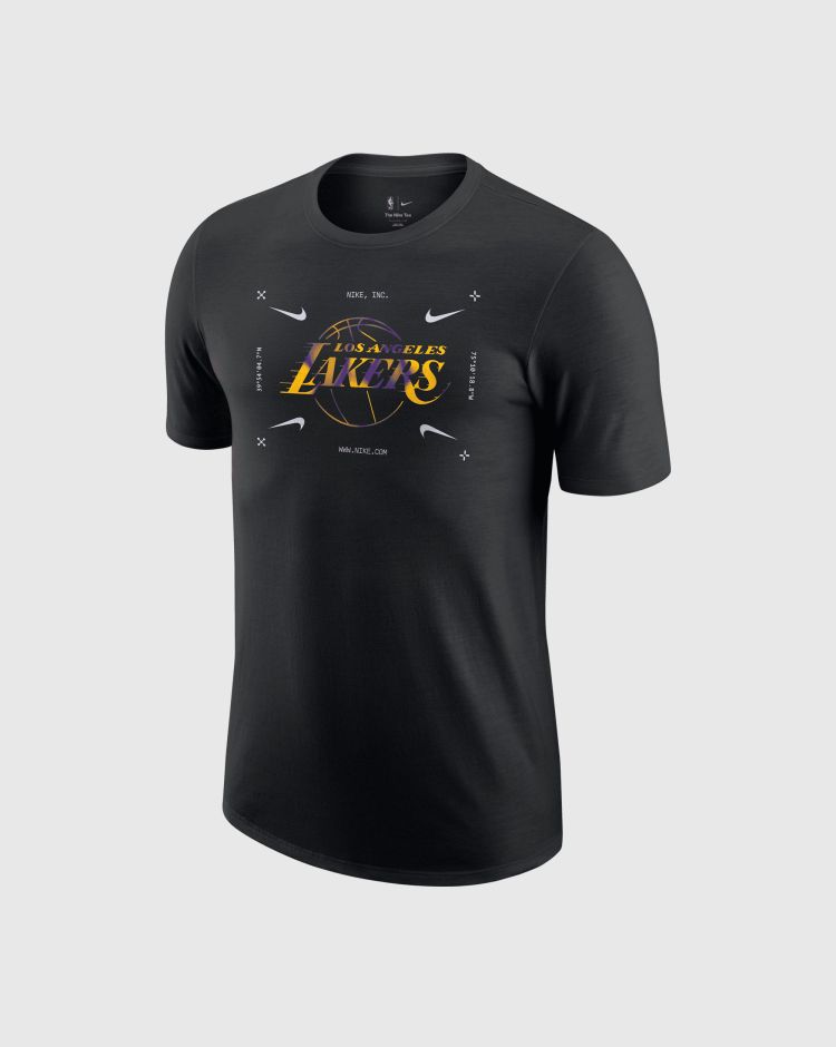 Nike NBA T-Shirt Los Angeles Lakers Nero Uomo