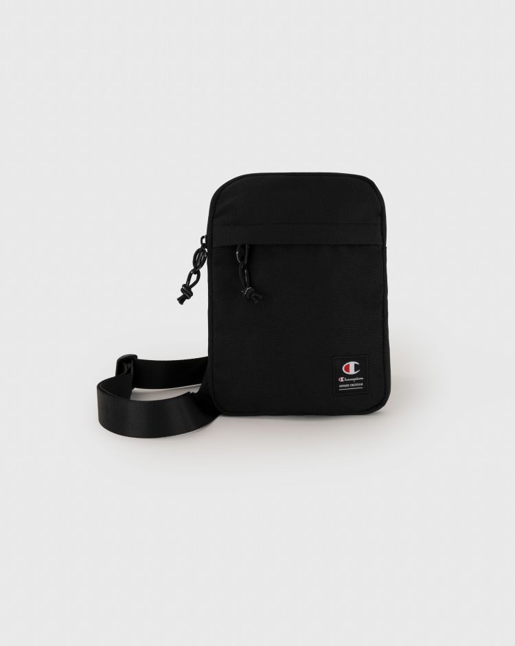 Champion Borsa A Tracolla Piccola, Etichetta Jacquard Nero Unisex