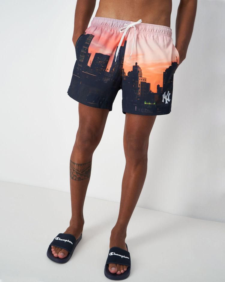 Champion Shorts Con Stampa All-Over MLB Bianco Uomo