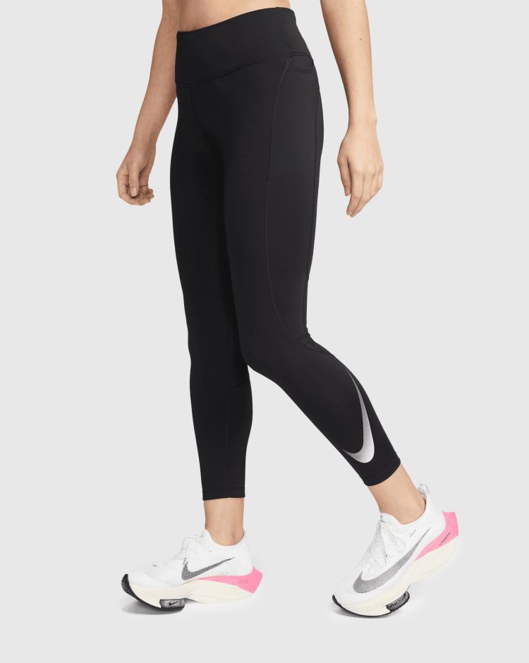 Nike Leggins Swoosh Run Dri-FIT Nero Donna