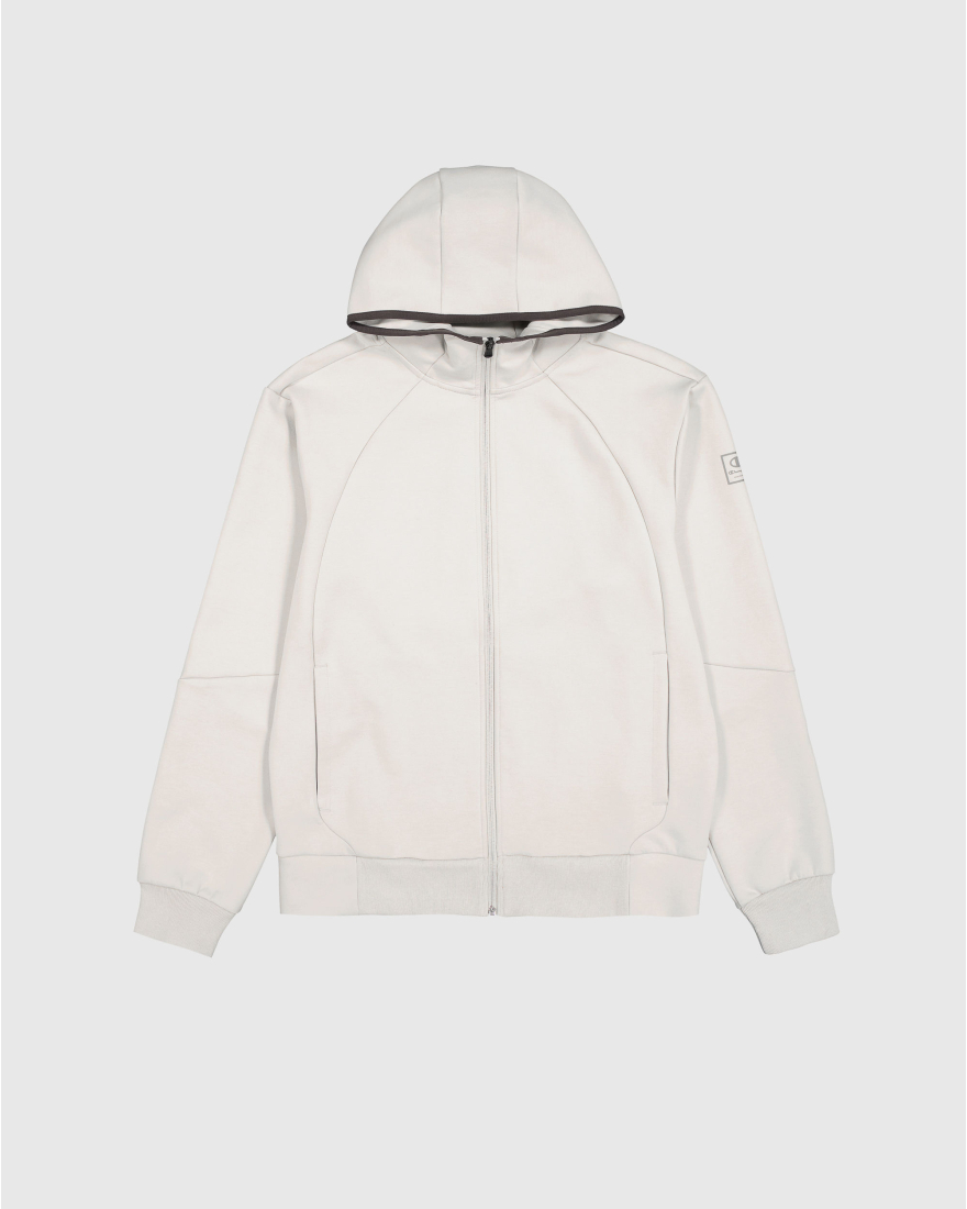 Felpa Interlock con cappuccio e cerniera Grigio Uomo Grigio