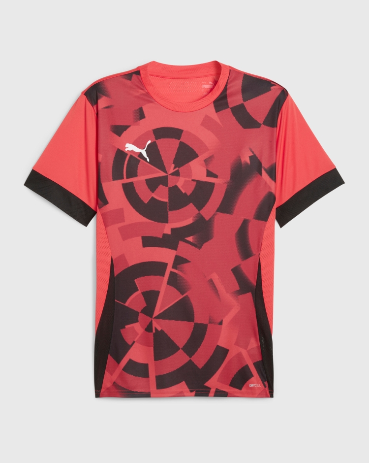 Puma T-Shirt Girocollo Con Stampa Rosso Uomo