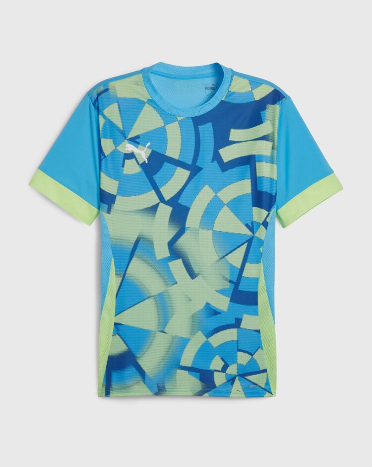 Puma T-Shirt Girocollo Con Stampa Blu Uomo