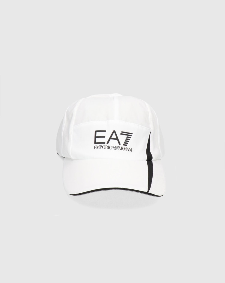 Emporio Armani EA7 Cappello Da Baseball In Cotone Bianco Uomo