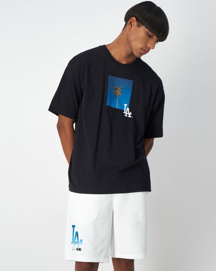 Champion T-Shirt In Cotone Foto MLB Nero Uomo