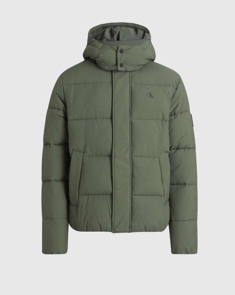 Calvin Klein Giacca Essentials Non Down Logo Verde Uomo