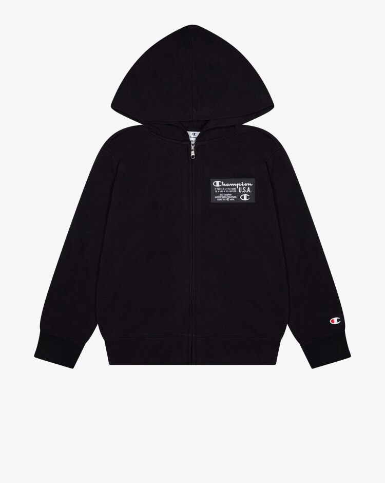Champion Felpa con cappuccio ed etichetta-logo Bambina