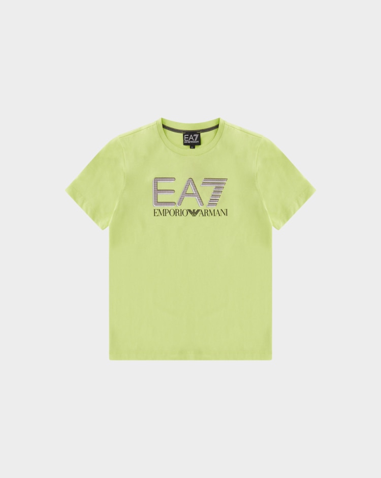 Emporio Armani EA7 T-Shirt Train Visibility Verde Bambino