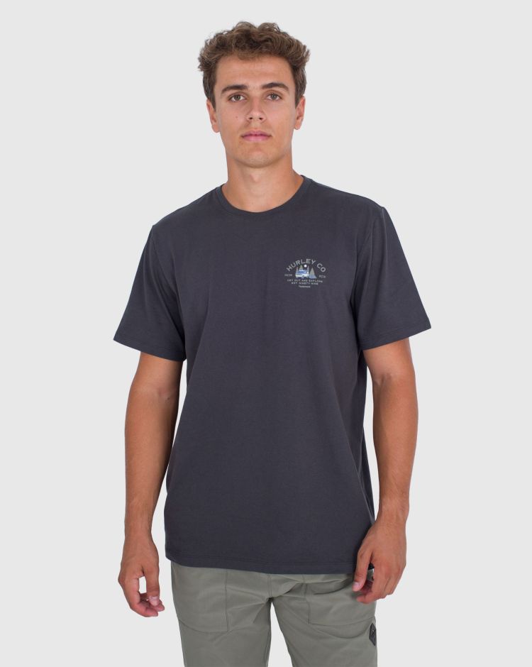 Hurley T-Shirt Everyday Explore Campin Grigio Uomo