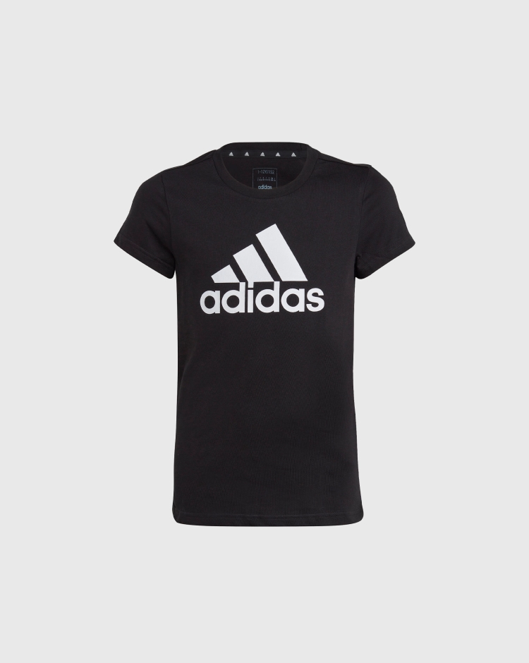 Adidas T-Shirt Essentials Big Logo Cotton Nero Bambina