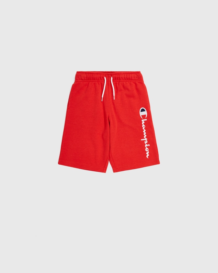 Champion Pantaloncino Icons Con Tasche Contrast Logo Rosso Bambino
