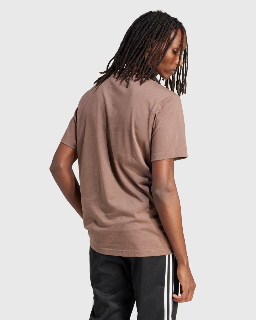 Adidas Originals T Shirt Trefoil Essentials Marrone Uomo Marrone Game7Athletics