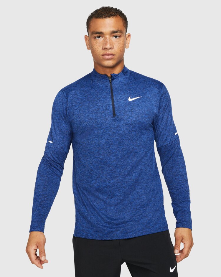 Nike T-Shirt Manica Lunga Dri-FIT Element Grigio Uomo